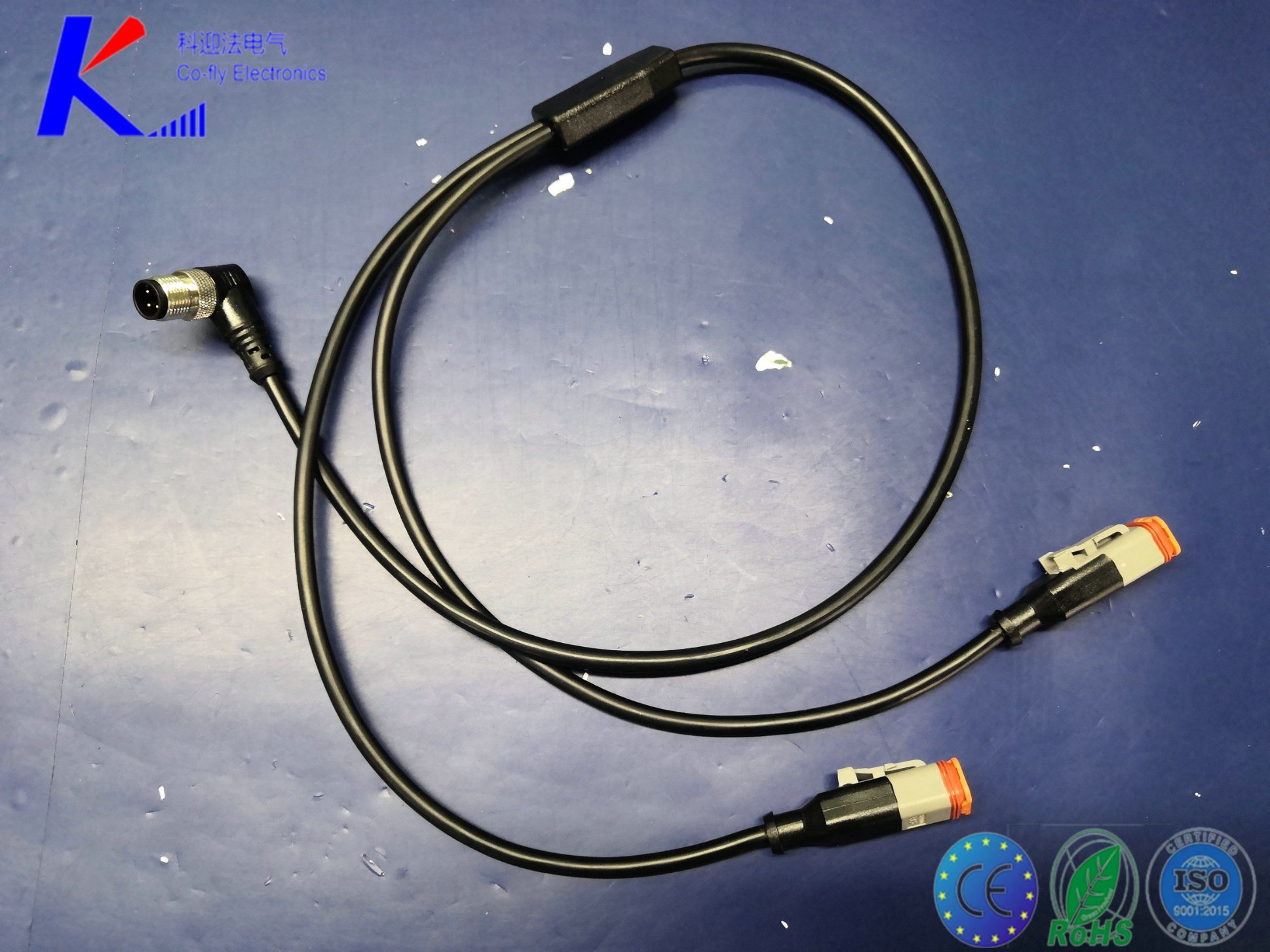 M12 4pin Male Right Angle/90 Degree Sock