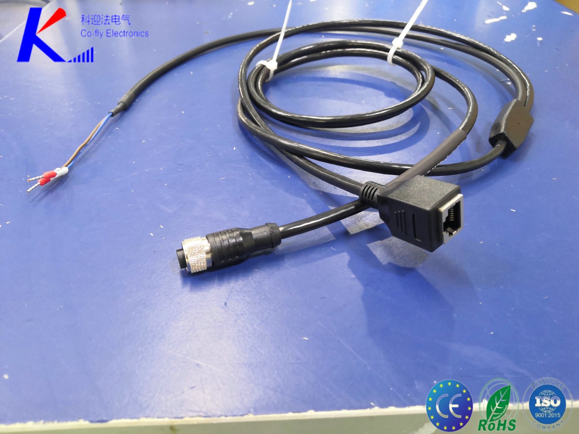 M12 8pin Female Straight to Y Type Split