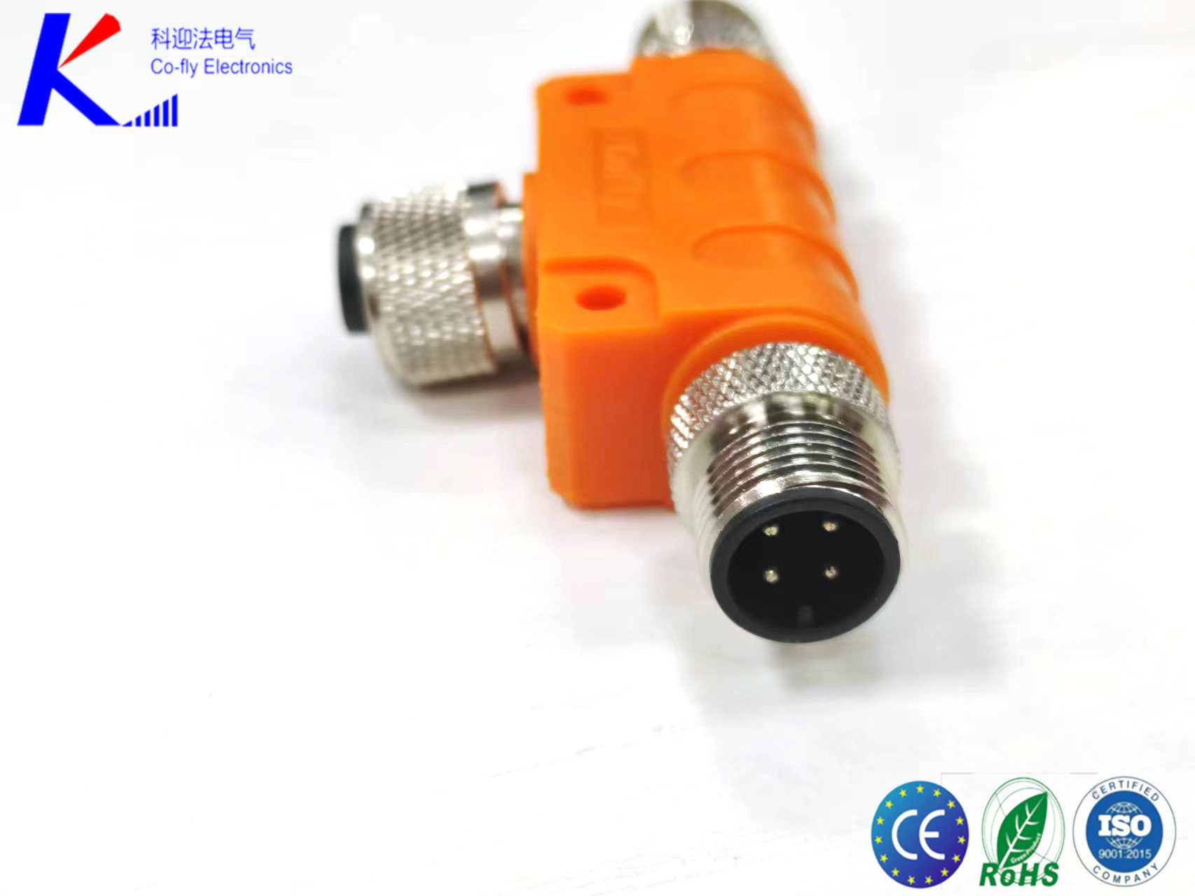 T Type M12 4pin 5pin Adapter Splitter Co