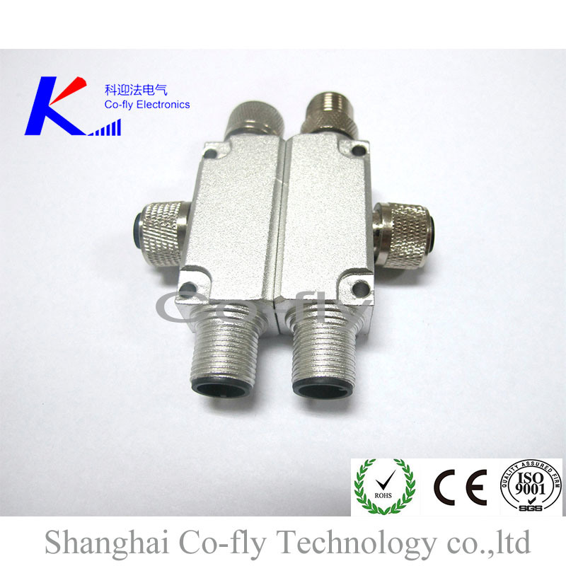 M12 Splitter T Type Junction Male / Fema