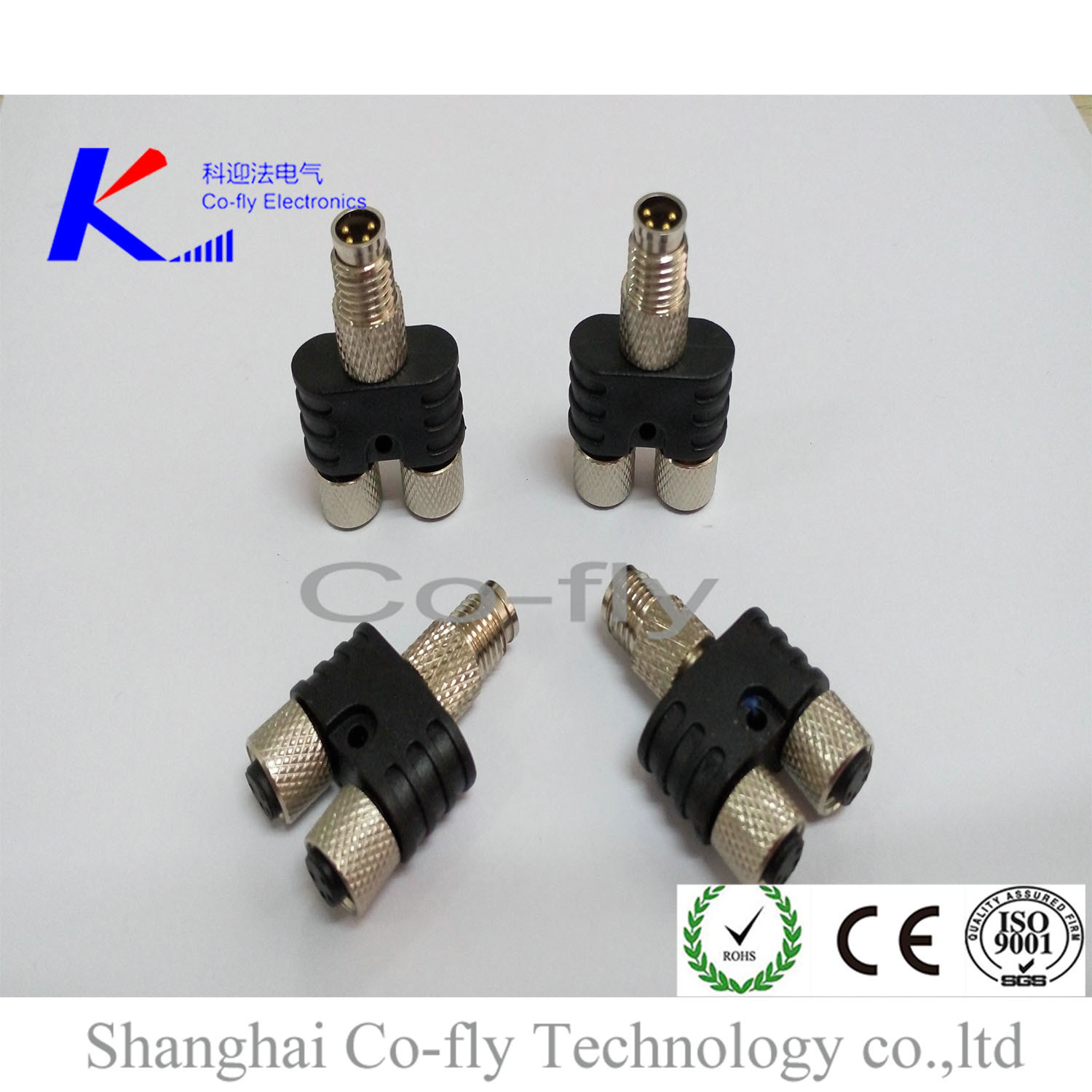 M12 Dividing Plug Socket Sensor Connecor