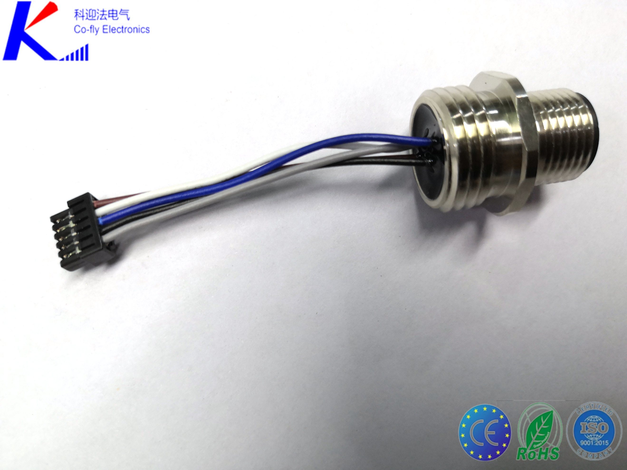 M12 5pin Male Connector with Wire Termin