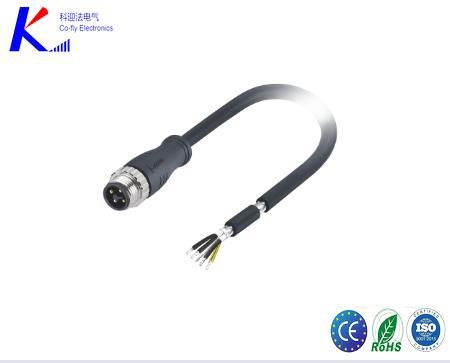 M12 T-Code 3+PE, Connector, Male, Shield