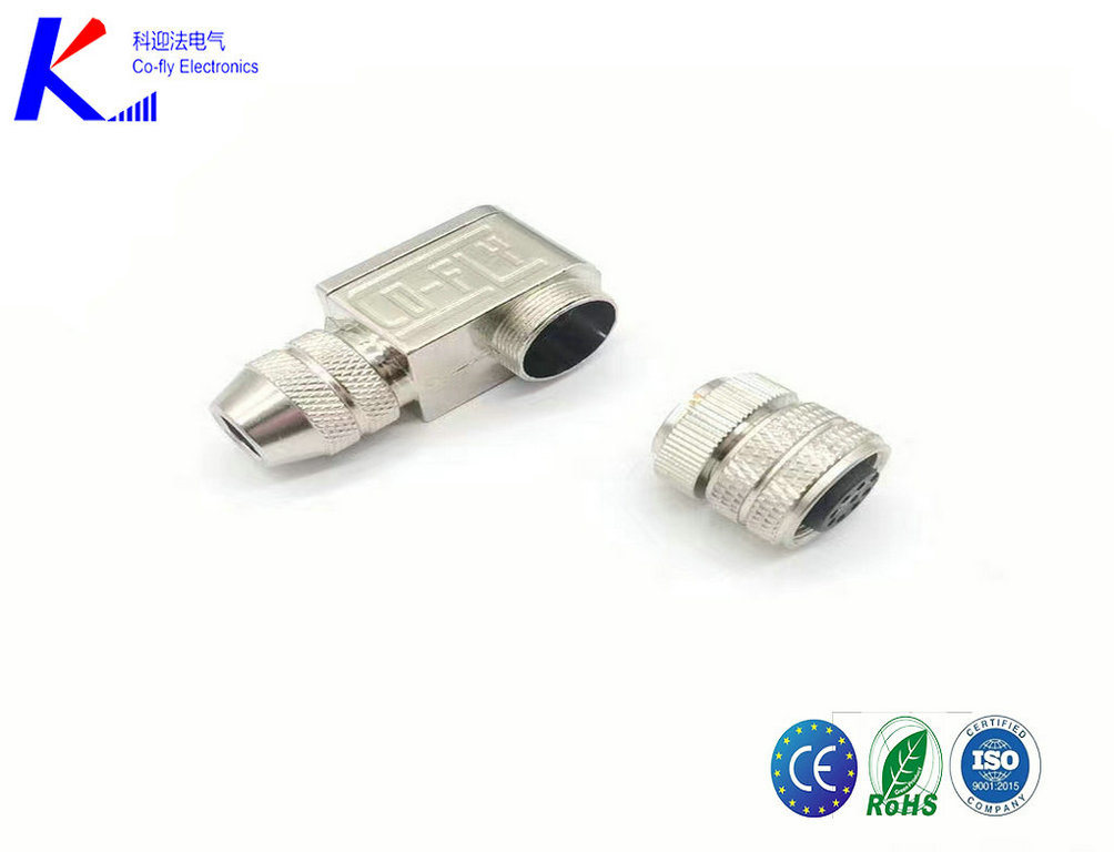 Shielded Male Field Assembly M12 Elbow S