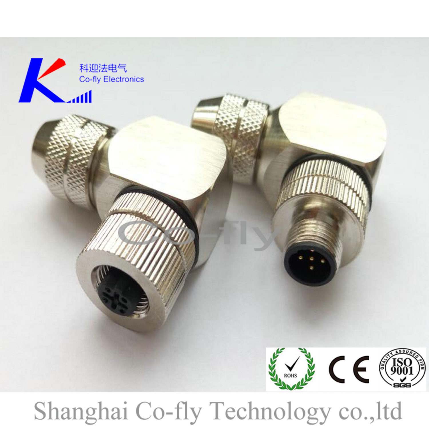 M12 Male & Female Angle Field Assemb