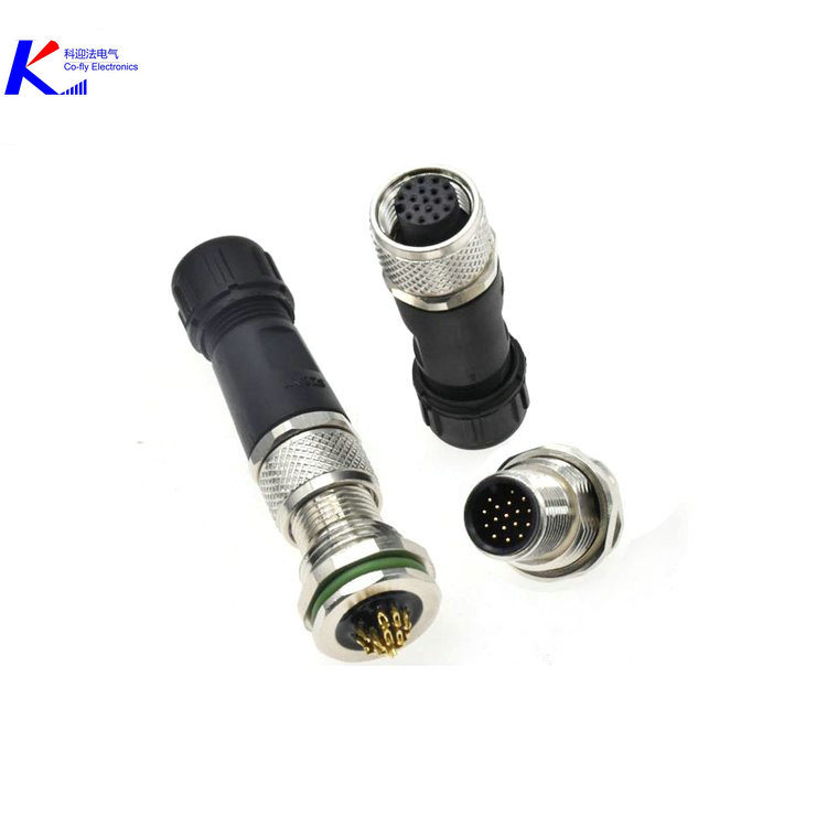M12 17pin Straight Female Solder Type Sc
