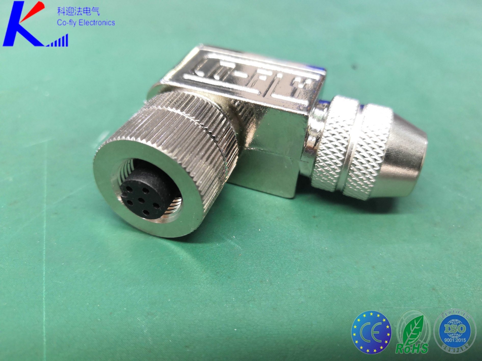 Shielded M12 6pin Female Right Angled/90