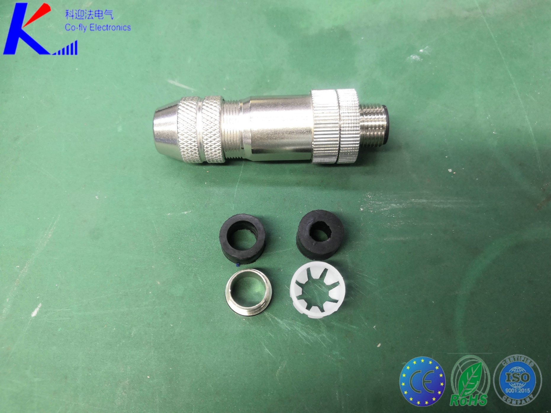 D Code M12 4pin Male Straight Field Asse