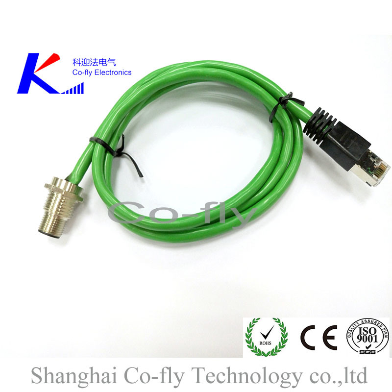 M12 5-Pin Male Front Mounted Plug with R