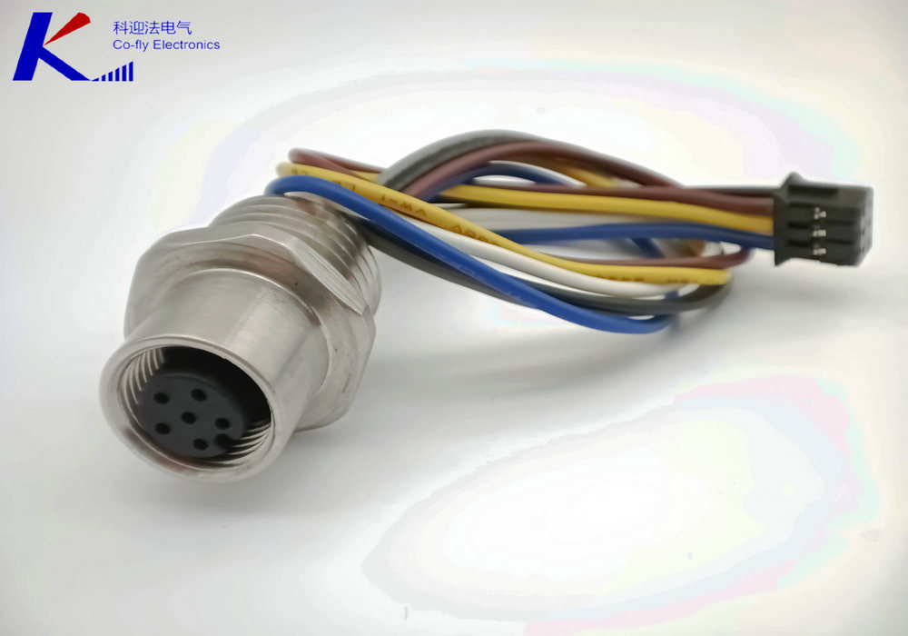 M12 Female & Male 6 Pins Back Mounti