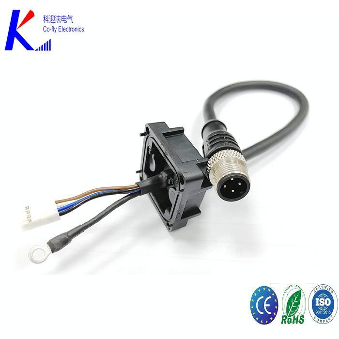 M12 4pin Male Connector with Wire Termin