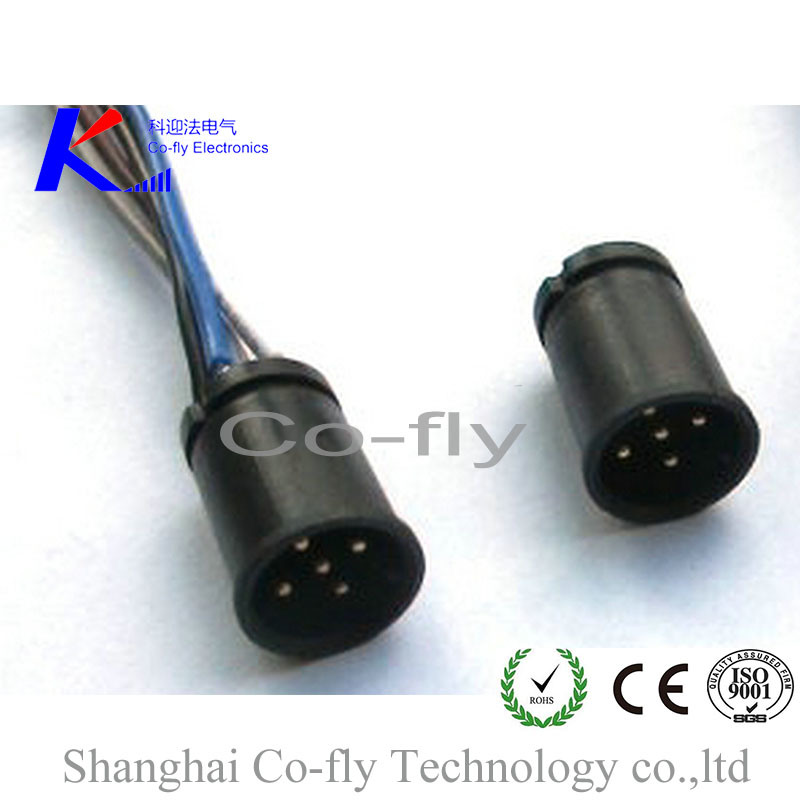 M12 Snap-in Straight Male Solder Plastic