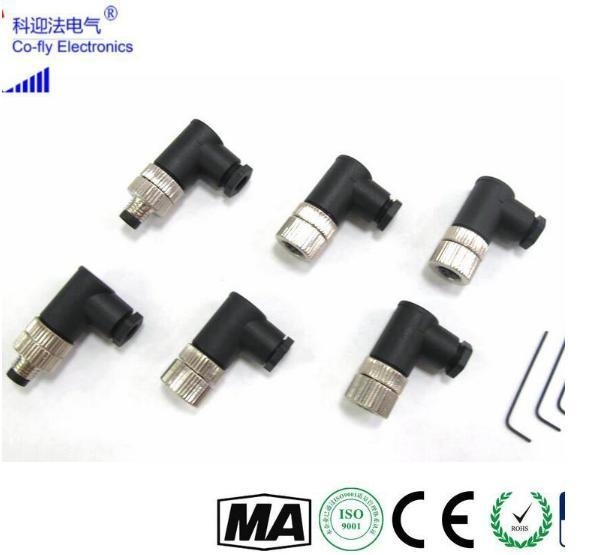 M8 Right Angle, 6-Pin Molded, Female, Ci