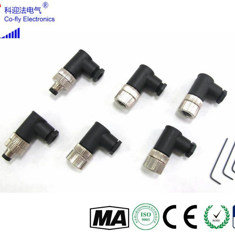 RoHS Waterproof Angle 4pin M8 Assembly C