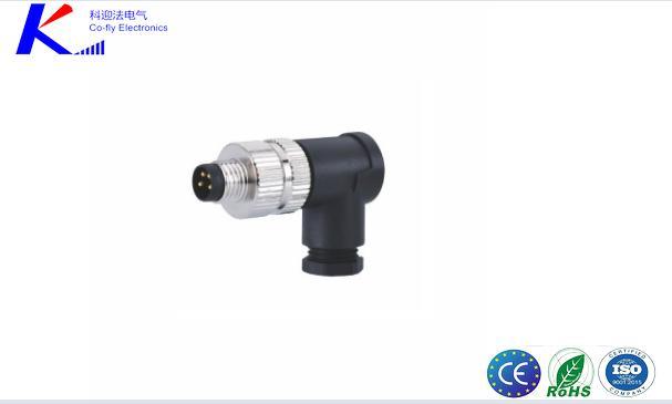 M8 3pin Male Right Angled Connector, Fie