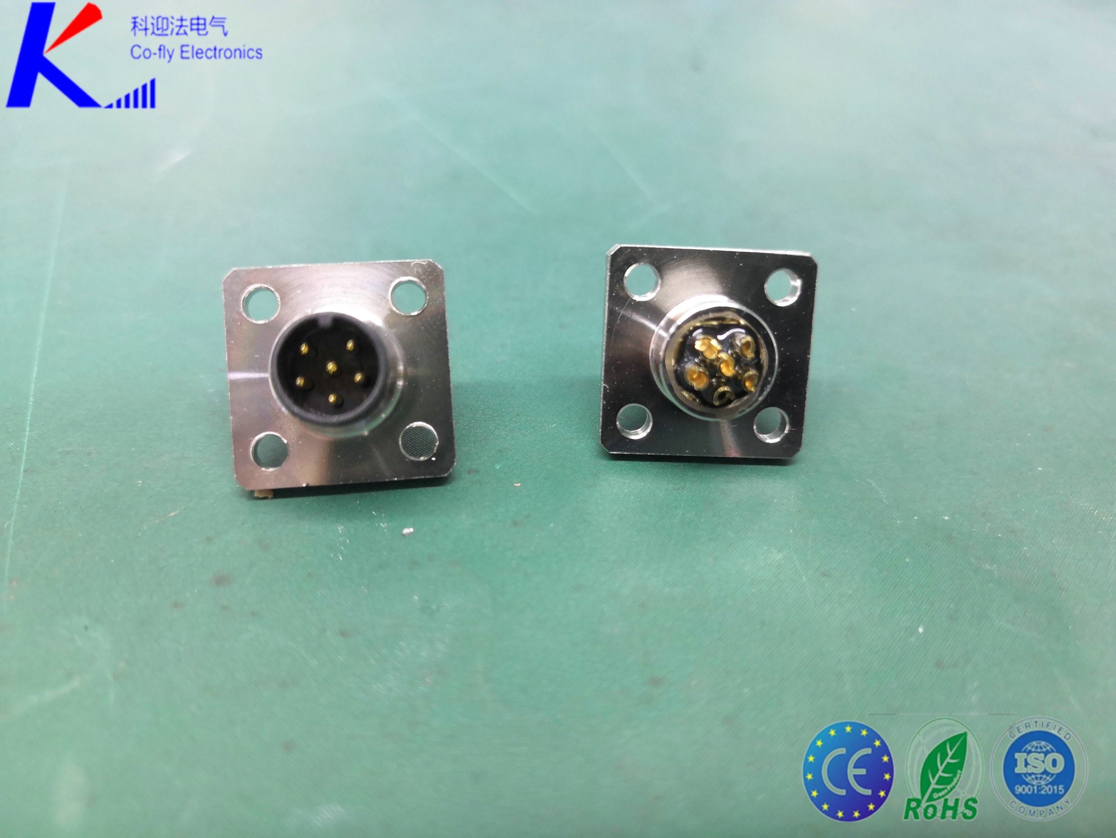 M8 6pin Male Solder Type Rear Mounting S