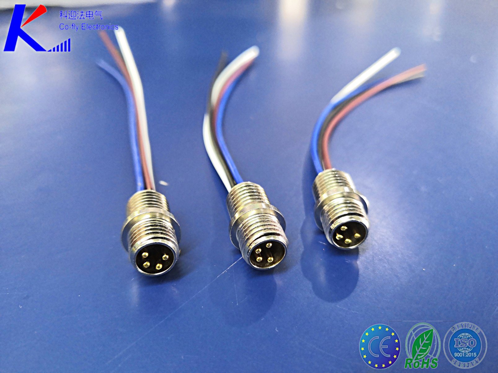 M8 4pin Male Rear Mount Socket Connector