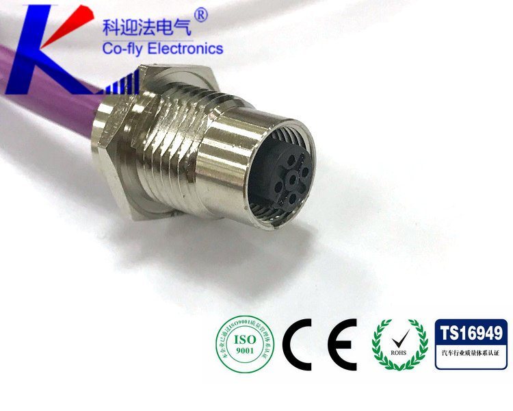 Ethernet Industrial M12 4 Pins Male Sock