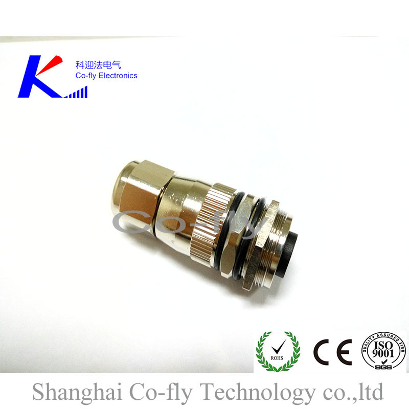 7/8′ 3 4 5 8 12pin Metal Shield Plug Con