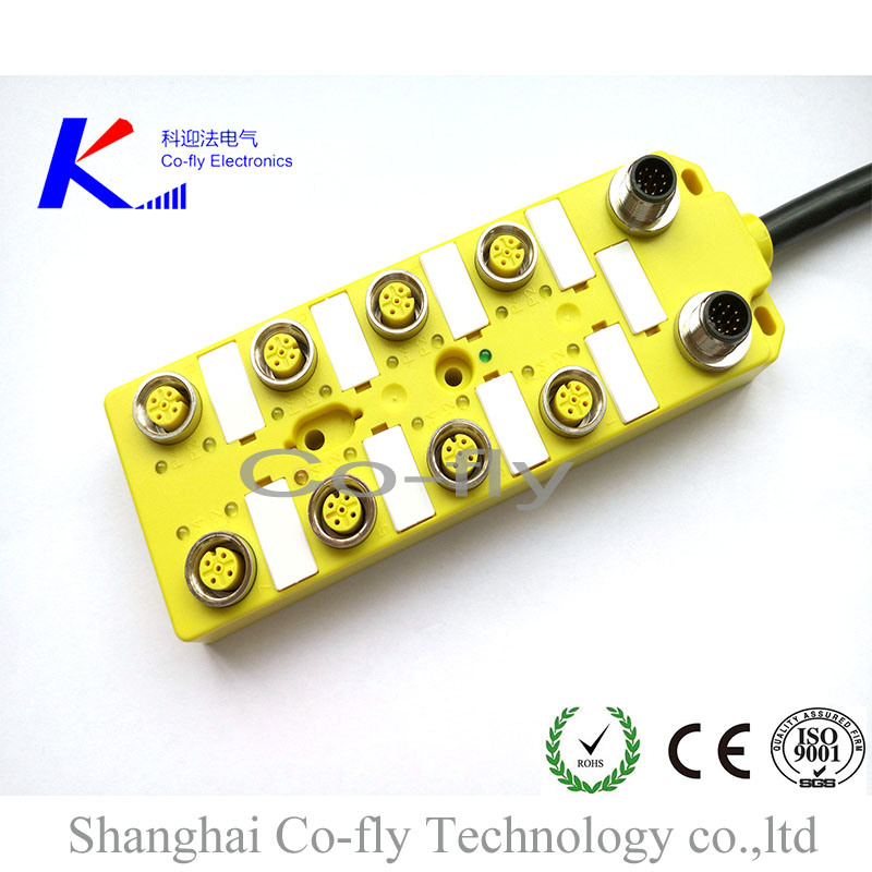 M12 Female Waterproof 8 Ports Distrubuti