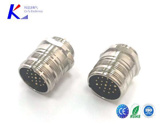 M23 19-Pin Male Socket IP67 Waterproof E