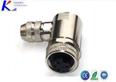 M23 Female 5-Pin Angle Shielded Solder T