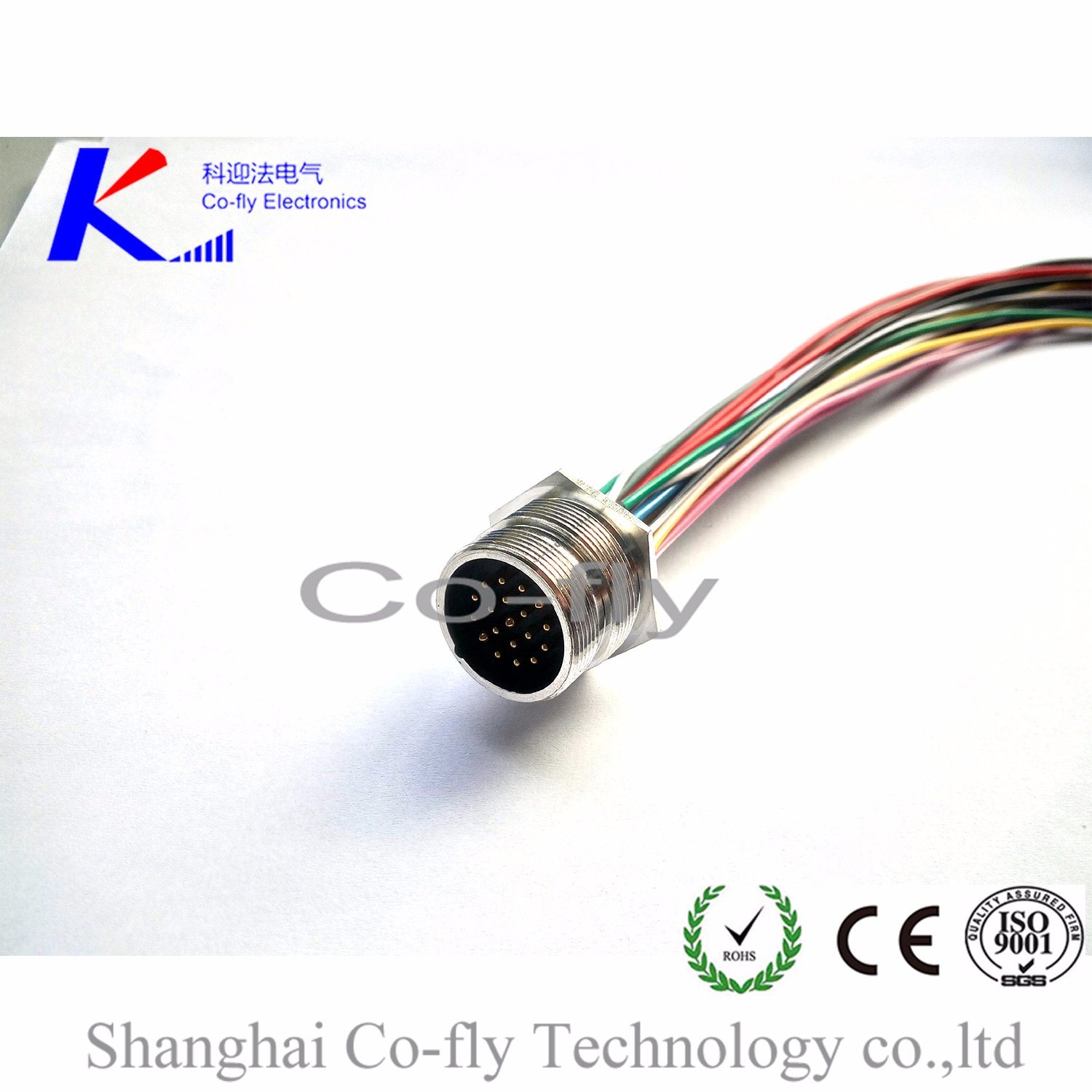 M23 Front Mounting Hex Flange 19 Pins Ma