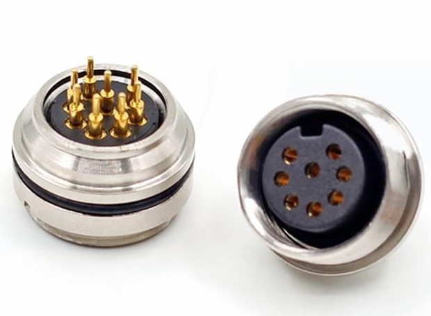 Waterproof Copper Gold-Plated M16 8pin F