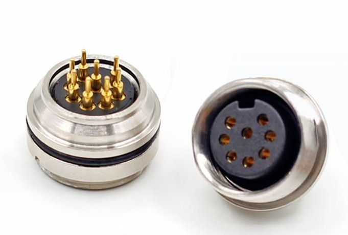 Waterproof Copper Gold-Plated M16 8pin F