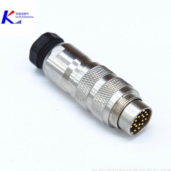 M16 5/8 19pin Male Straight Shielded Fie